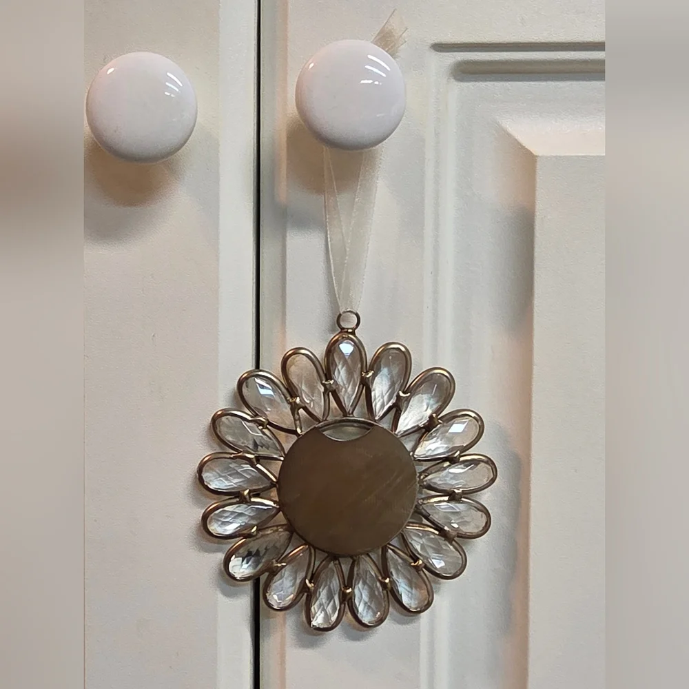 Papyrus Faceted Petal Flower Frame Ornament